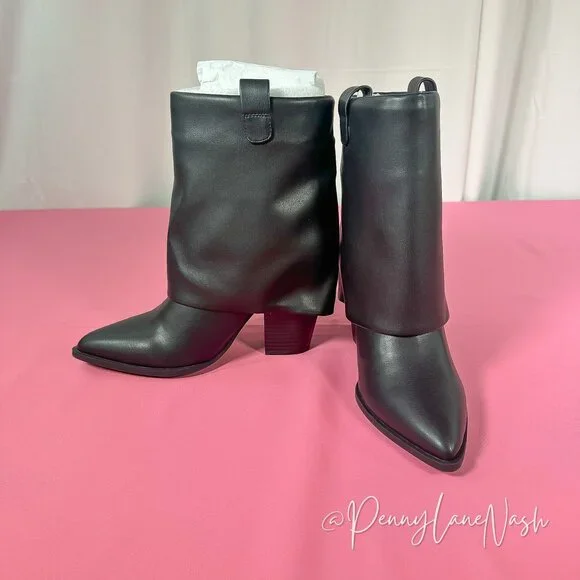 Steve Madden Lark Black Pointed Toe Ankle Booties Size 7.5M NEW - Picture 11 of 14